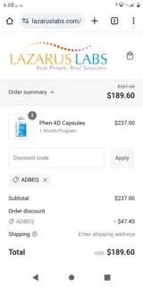 ADBEQ coupon verification screenshot