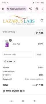 ADBFK coupon verification screenshot