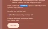 AUTUMN15 coupon verification screenshot