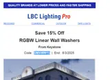 LBC Lighting Pro coupon verification screenshot