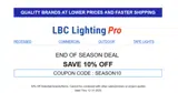LBC Lighting Pro coupon verification screenshot