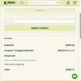 7CHGQCMBBVO4E coupon verification screenshot