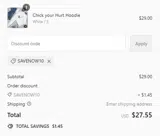SAVENOW10 coupon verification screenshot