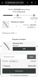 LD Key Finder coupon verification screenshot
