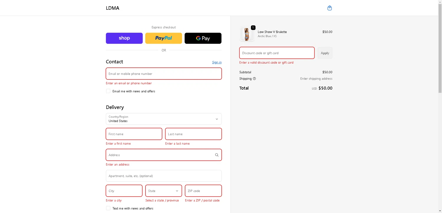 LDMA promo code screenshot showing code heather15 applied at LDMA checkout page. Uploaded by SimplyCodes community member SwiftLynx7415 on Nov 7, 2025