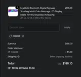 DIZLIKE coupon verification screenshot
