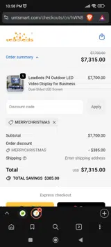 merrychristmas coupon verification screenshot