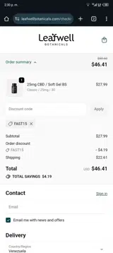 FAST15 coupon verification screenshot