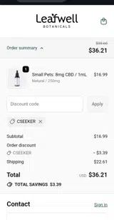 CSEEKER coupon verification screenshot