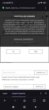 Leam coupon verification screenshot