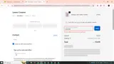welcome coupon verification screenshot