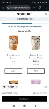 MOMSLA coupon verification screenshot