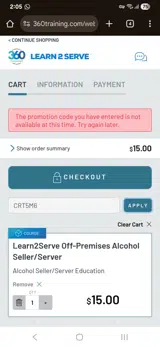 CRT5M6 coupon verification screenshot