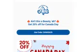 CANADA20 coupon verification screenshot