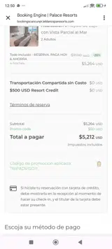 TRIPADVISOR coupon verification screenshot
