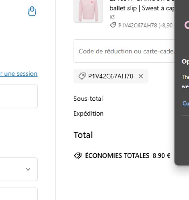 Le Coq Sportif checkout page showing Le Coq Sportif promo code box | Screenshot taken by SimplyCodes community member on Jan 30, 2025