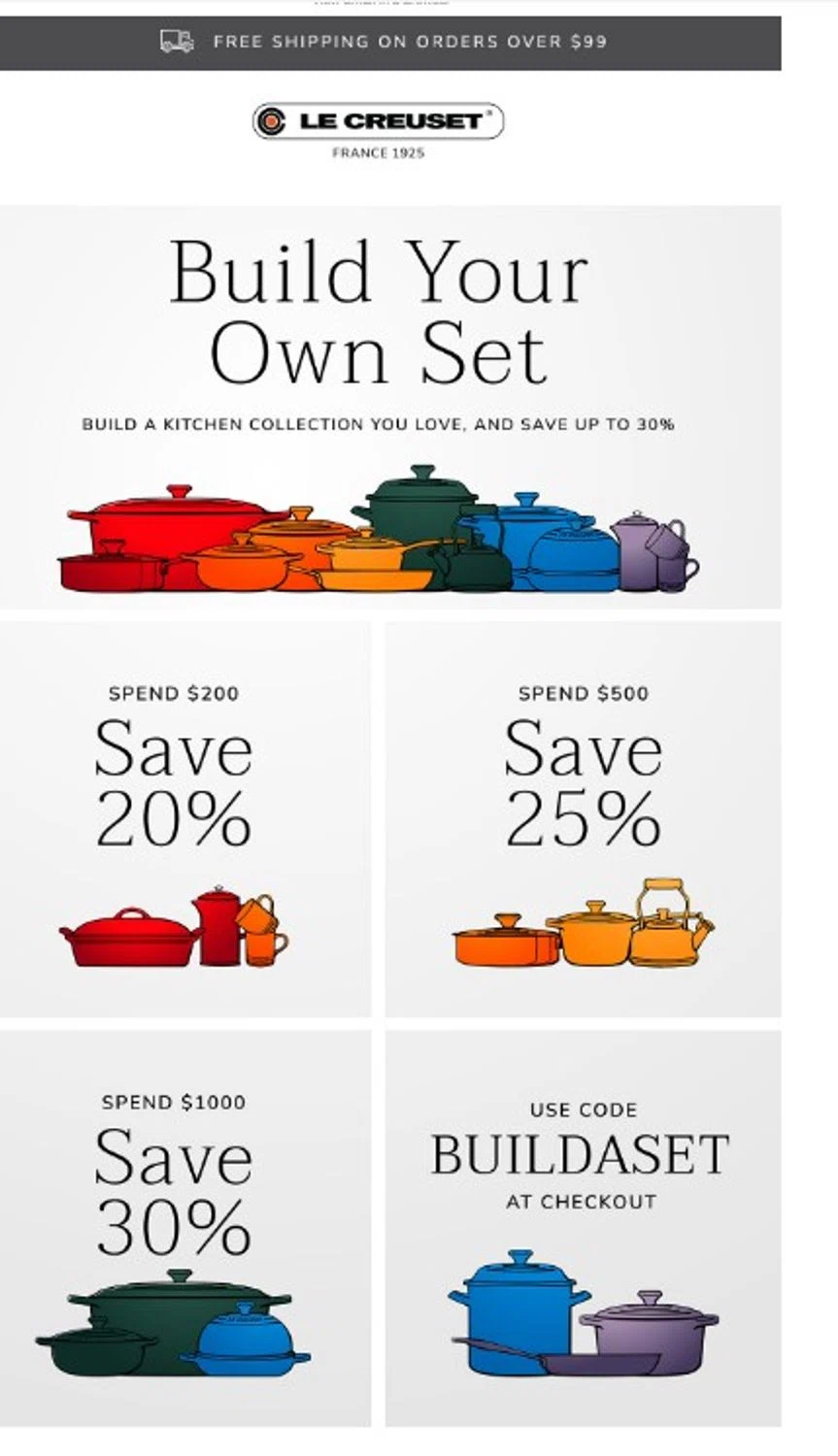 Verification screenshot for 20% Off Building a Set Full Price Items at Le Creuset - 30d ago