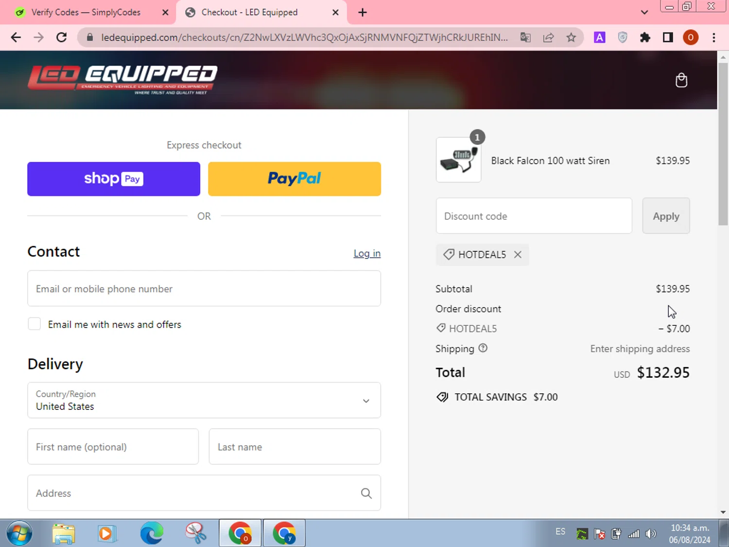 how to use LED Equipped coupons