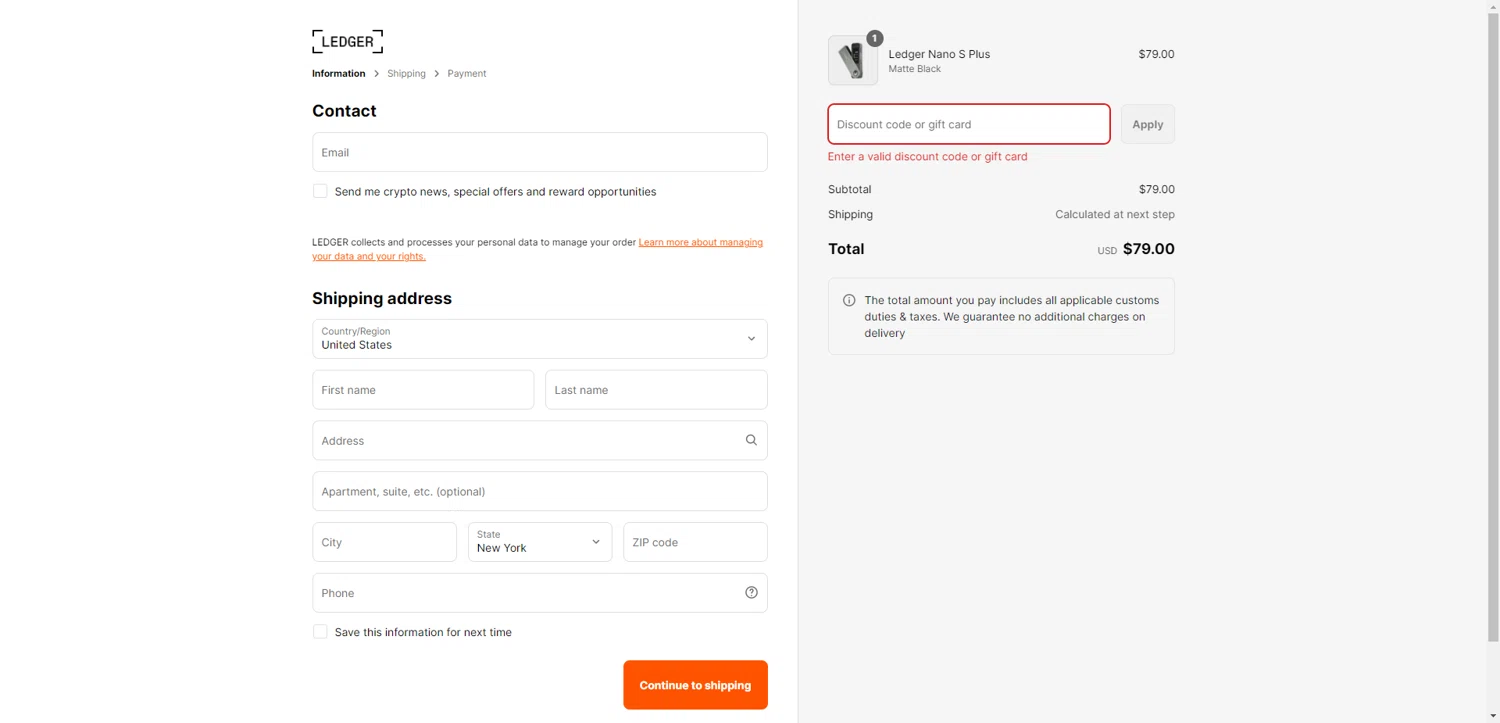 Ledger promo code screenshot showing code GONESOON applied at Ledger checkout page. Uploaded by SimplyCodes community member RewardTitan728 on Jun 3, 2025