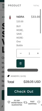 MANDYM coupon verification screenshot