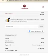 LEEHANTON10 coupon verification screenshot