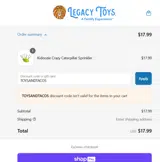 TOYSANDTACOS coupon verification screenshot