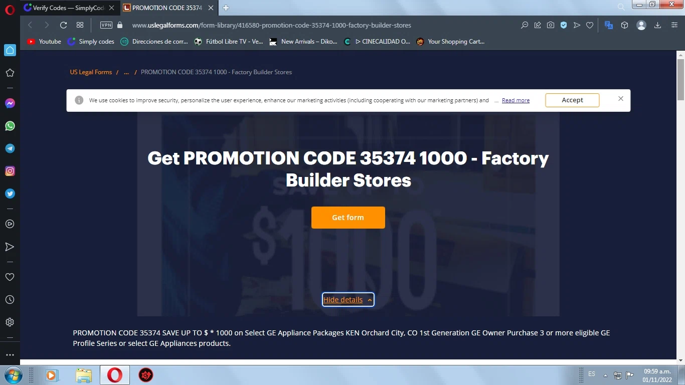 where to use US Legal Forms promo code box