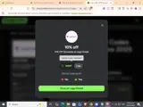 10OFF coupon verification screenshot