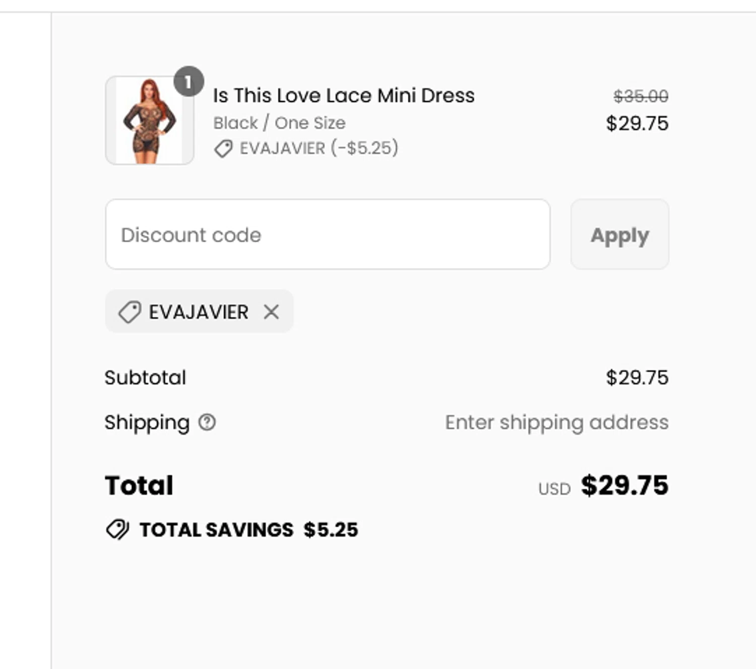 Leg Avenue discount code screenshot showing code EVAJAVIER applied at Leg Avenue checkout page. Uploaded by SimplyCodes community member BLUEBLASTOISE on Jul 19, 2025