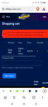 EGGHUNT coupon verification screenshot