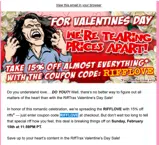 RIFFLOVE coupon verification screenshot