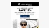 Legendary coupon verification screenshot