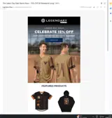 Legendary coupon verification screenshot