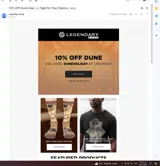 Legendary coupon verification screenshot
