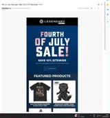 Legendary coupon verification screenshot