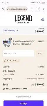 NJZCTRZK coupon verification screenshot