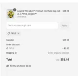 FIPU5 coupon verification screenshot