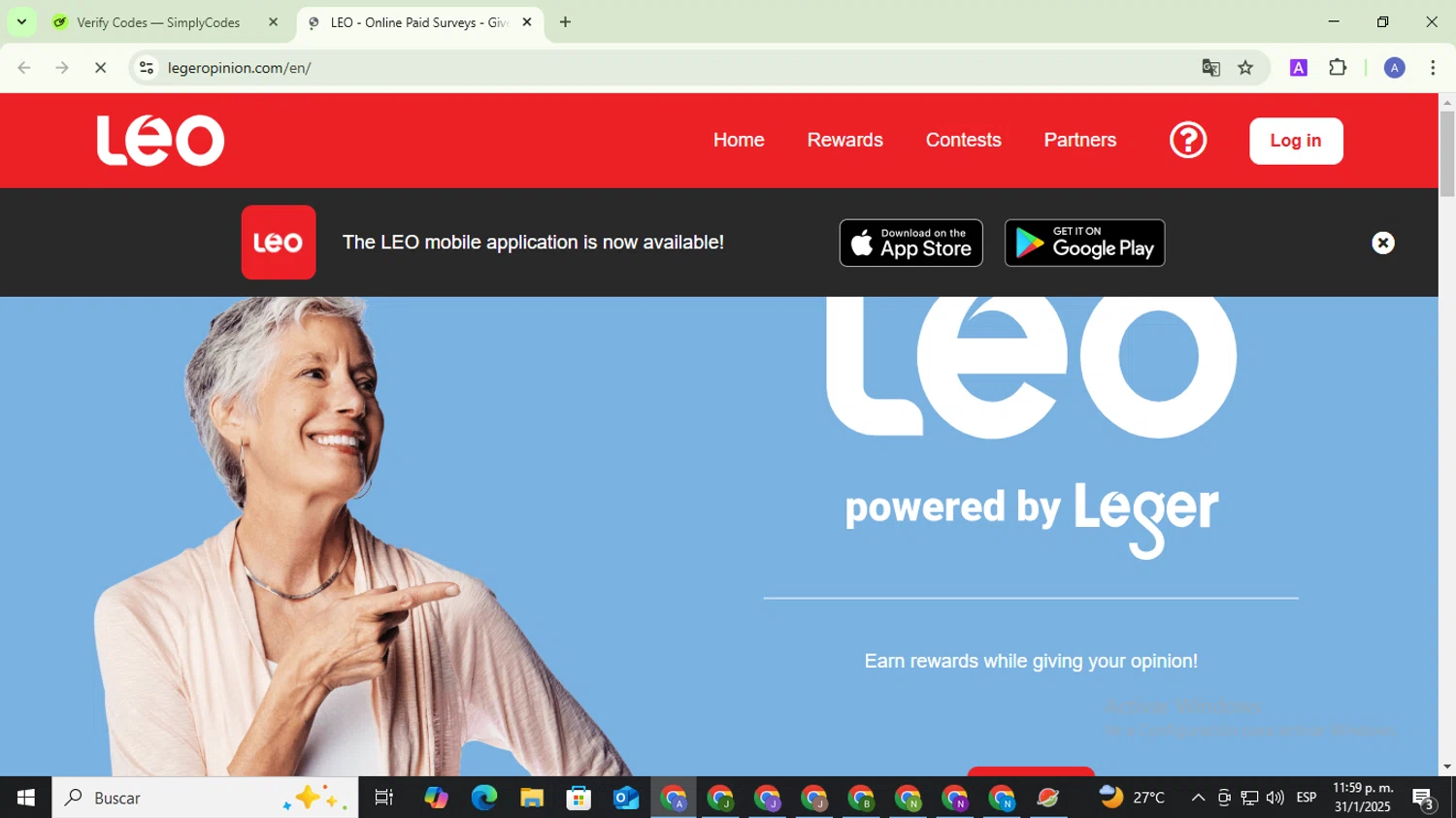 Leger Opinion promo code screenshot showing code FLASH20 applied at Leger Opinion checkout page. Uploaded by SimplyCodes community member TreasureCaptain5531 on Feb 1, 2025