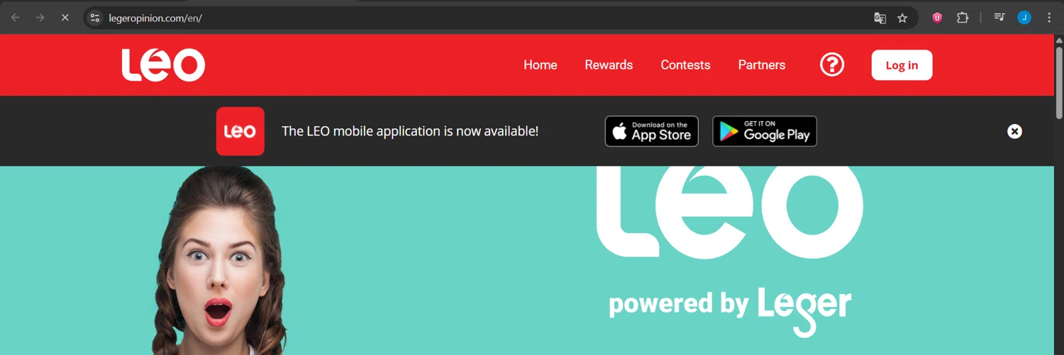 Leger Opinion promo code screenshot showing code PRETTYFOR50 applied at Leger Opinion checkout page. Uploaded by SimplyCodes community member Jeanjc on May 30, 2025