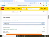 LEGO coupon verification screenshot
