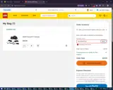 LEGO coupon verification screenshot