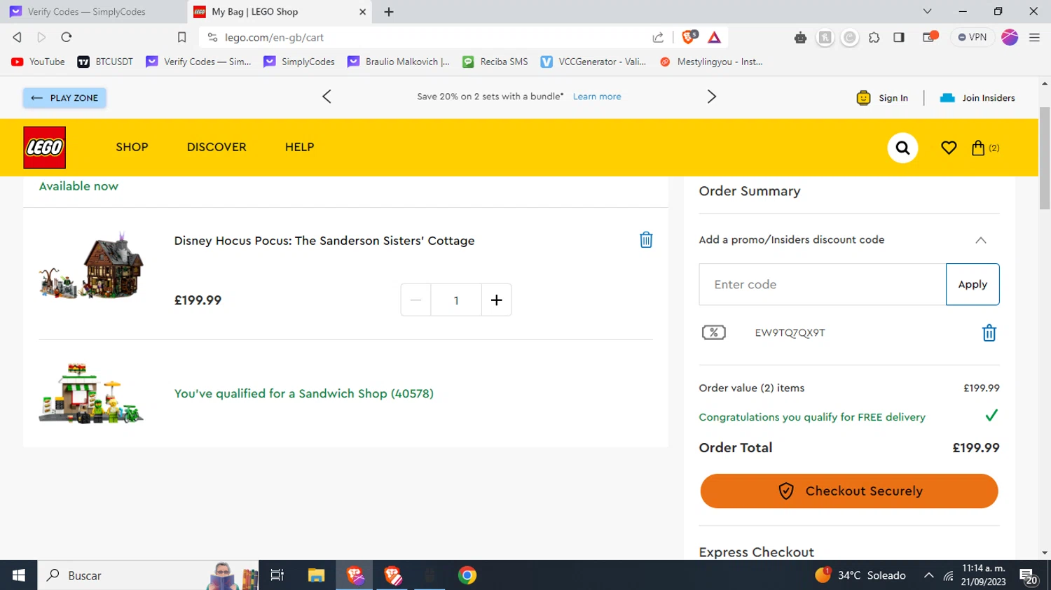where to use LessonPix promo code box