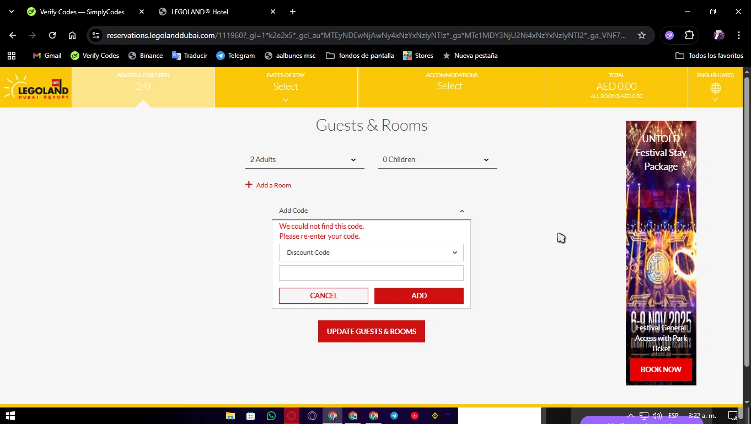 LEGOLAND California promo code screenshot showing code APSUMMER applied at LEGOLAND California checkout page. Uploaded by SimplyCodes community member Jonaiver on Oct 29, 2025