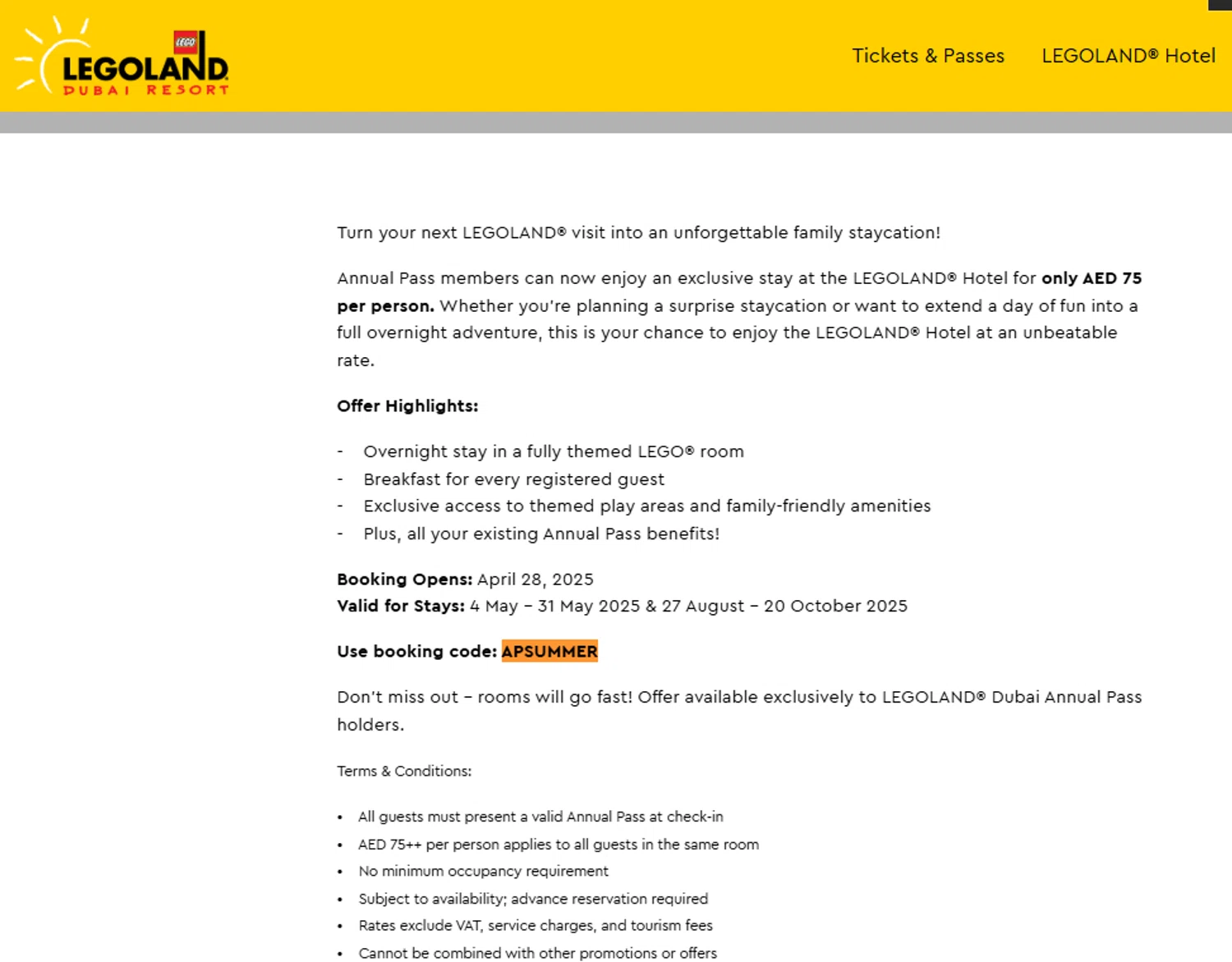 LEGOLAND California promo code screenshot showing code APSUMMER applied at LEGOLAND California checkout page. Uploaded by SimplyCodes community member fjkdjkldsf on Oct 17, 2025