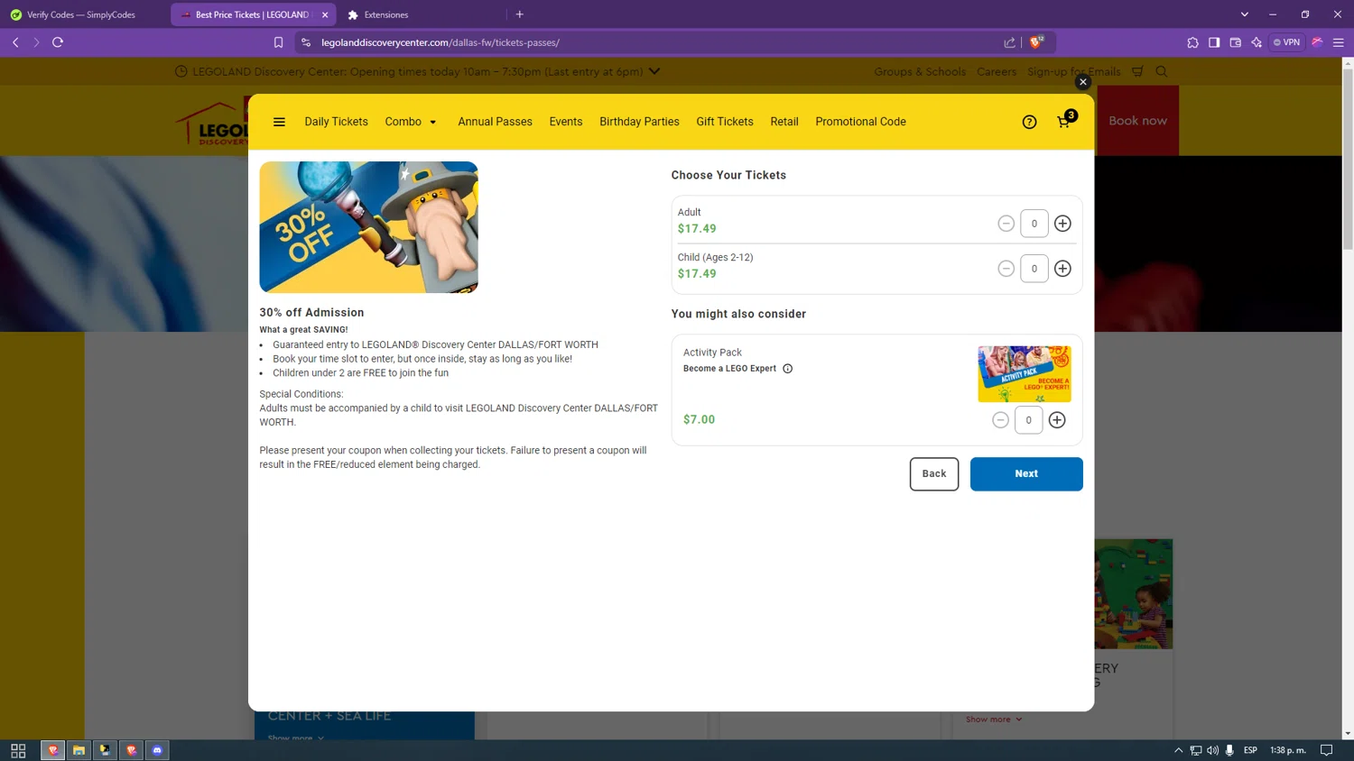 how to use LEGOLAND Discovery Center Boston coupons