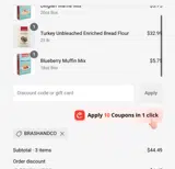 brashandco coupon verification screenshot