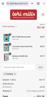 Mangia coupon verification screenshot