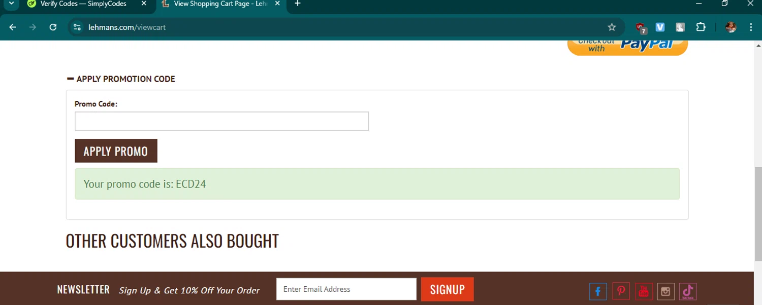 how to use Lehmans coupons