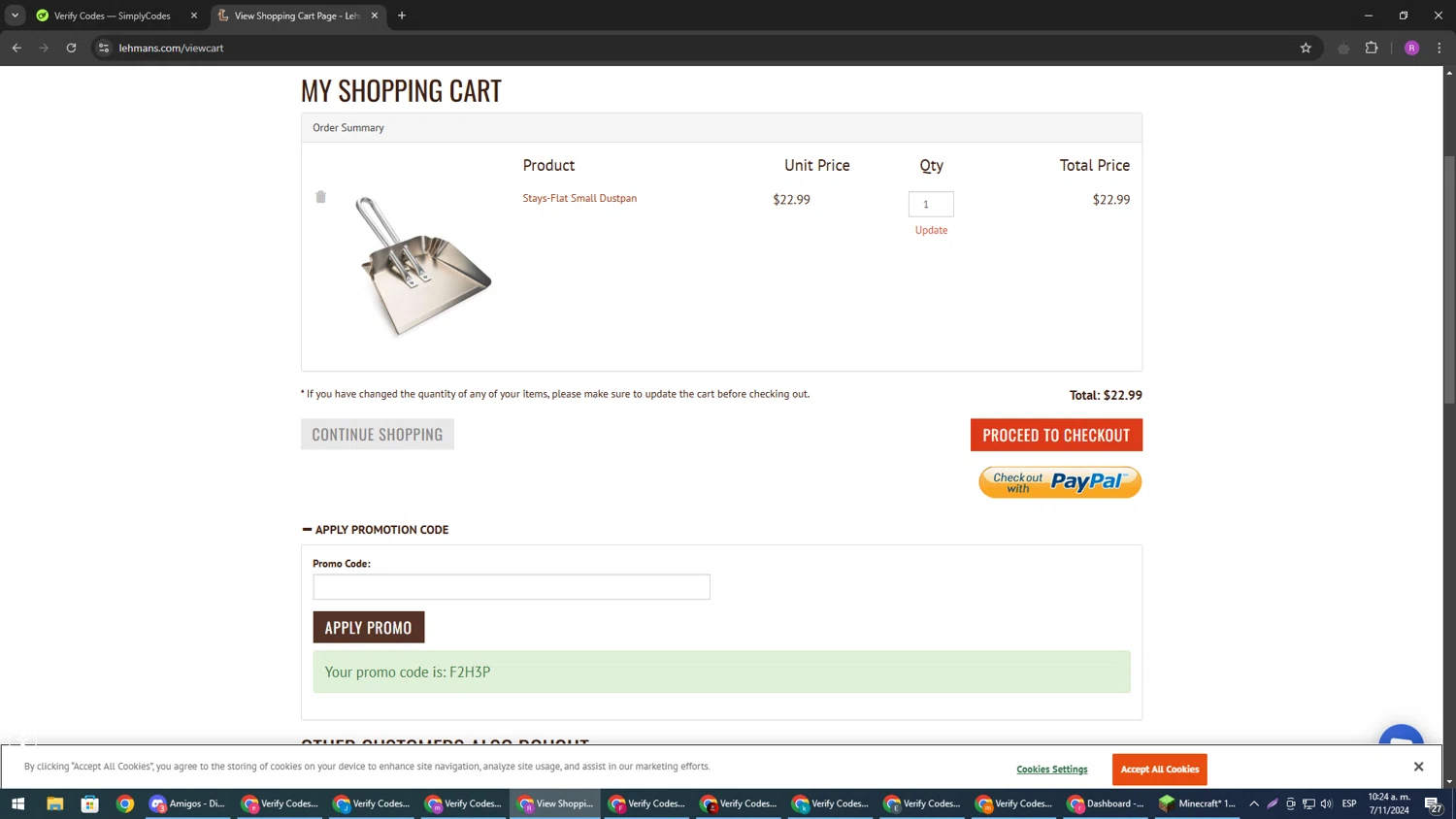 where to use Lehmans promo code box