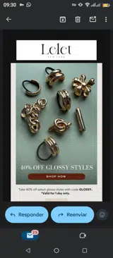 Glossy coupon verification screenshot